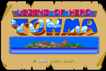 Legend of Hero Tonma title screen for PC Engine
